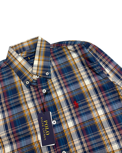 Check Pure Cotton Shirt - Dark Multi