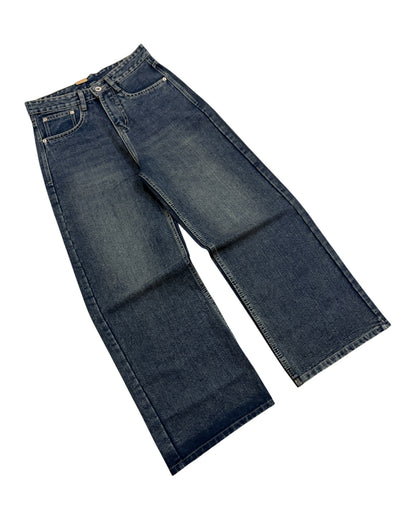 Dusty Ash Blue Wide Fit Jeans