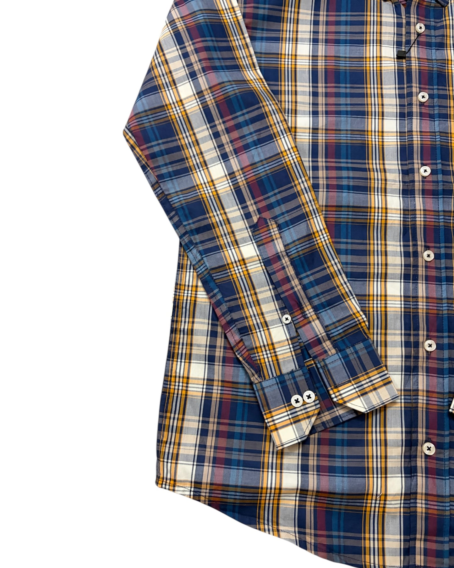 Check Pure Cotton Shirt - Dark Multi