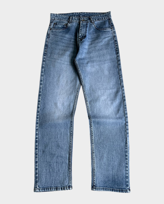 Light Blue Straight Stretch Denim