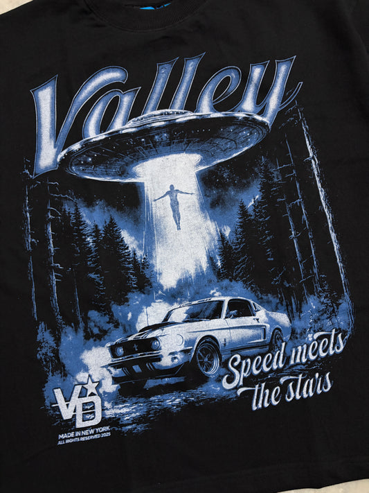 Boxy Fit Half Sleeve T-shirt - Blue Valley