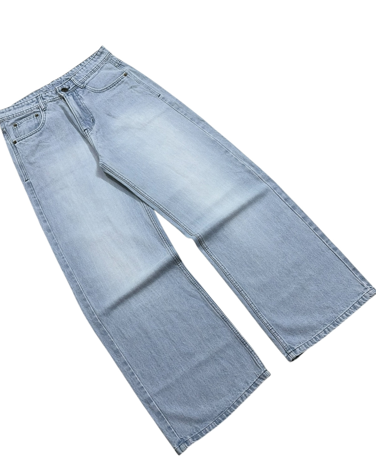 Ice Blue Baggy Wide Fit Jeans