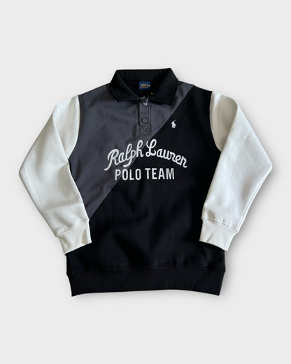 Charcoal Contrast Polo Sweatshirt