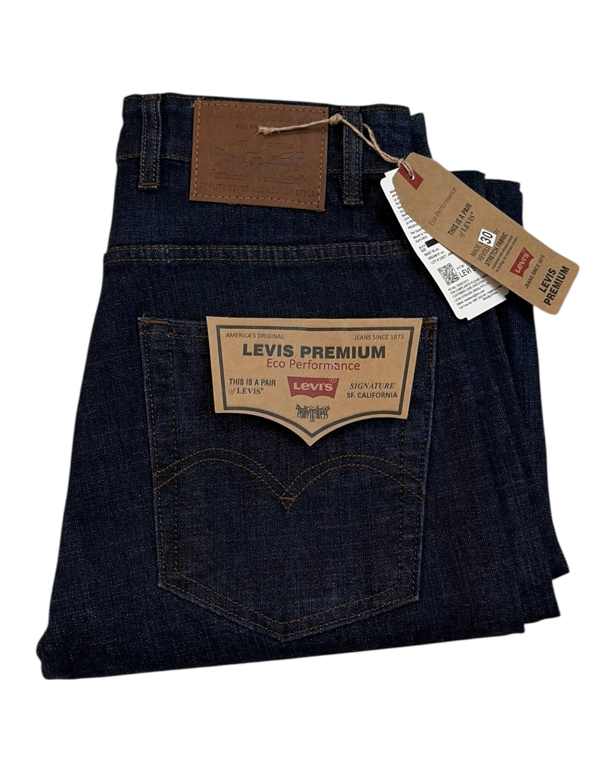Raw Wash Straight Fit Jeans - Denim Blue