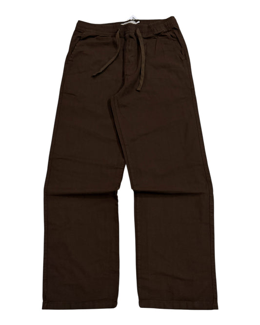 Linen Baggy Pants - Dark Brown