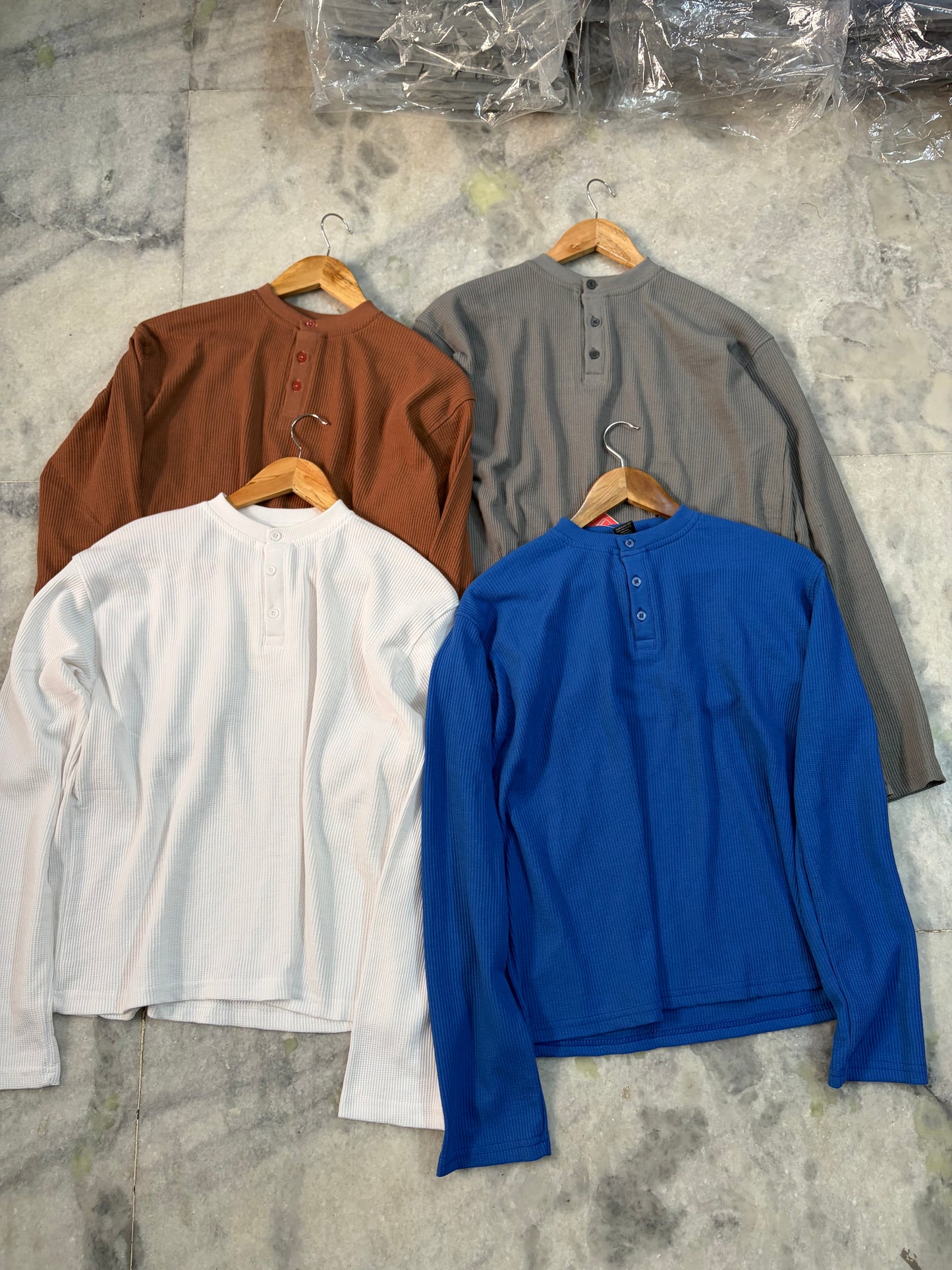 Henley Boxy Waffle Tee