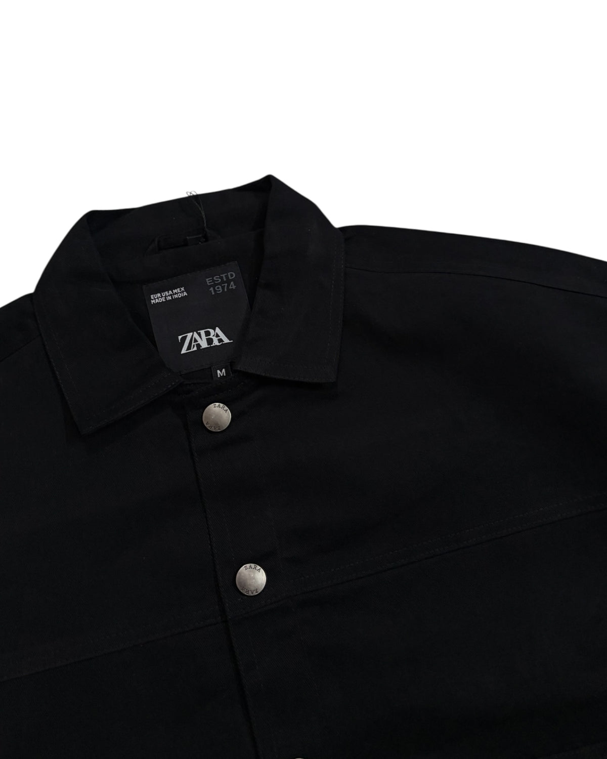 Workwear Boxy Cropped Jacket - Black