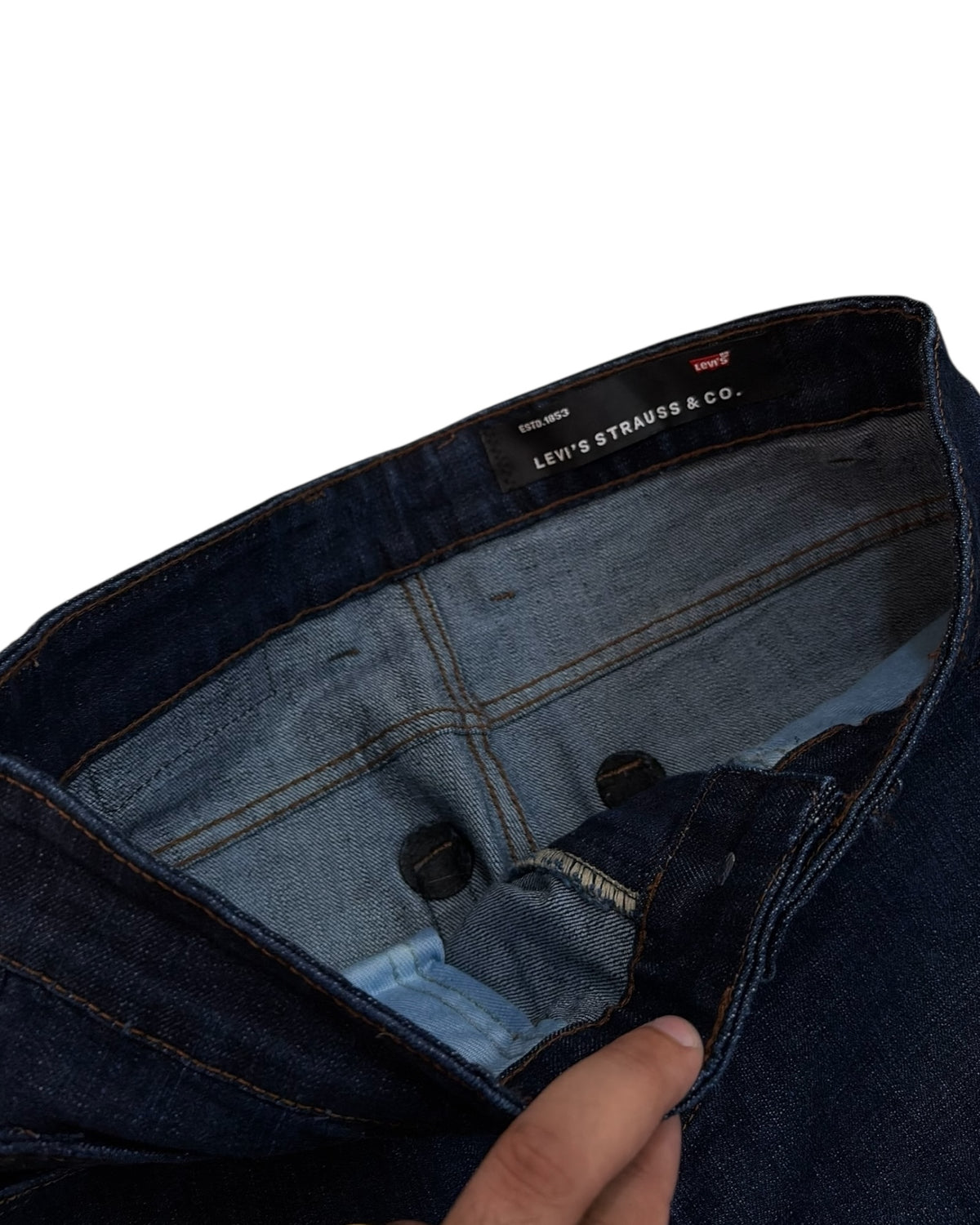 Raw Wash Straight Fit Jeans - Denim Blue