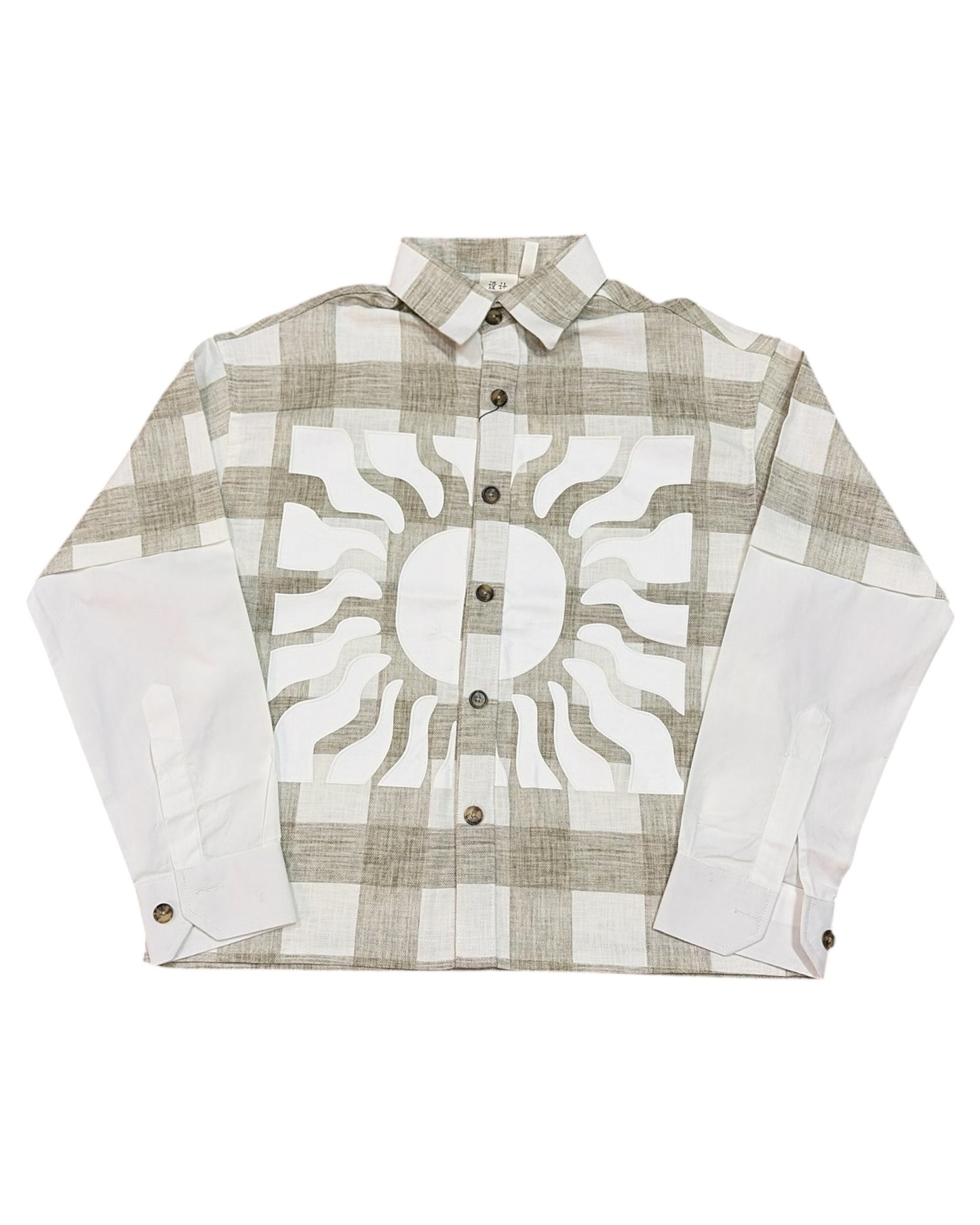 Solar Grid Boxy Fit Shirt  - Green