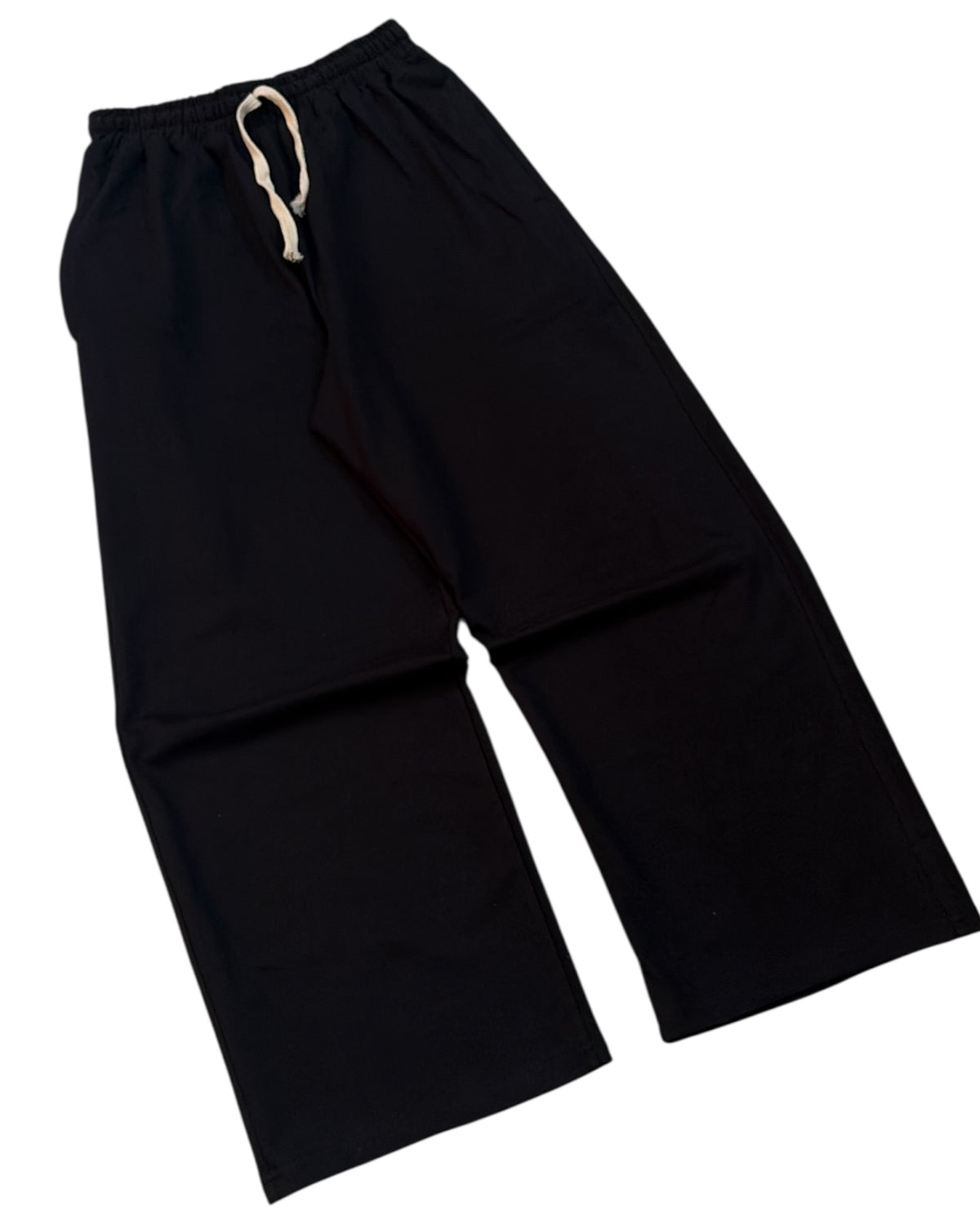 Baggy Cotton Sweatpants 300 GSM - Black