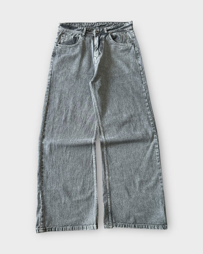 Ash Grey Baggy Wide Leg Jeans