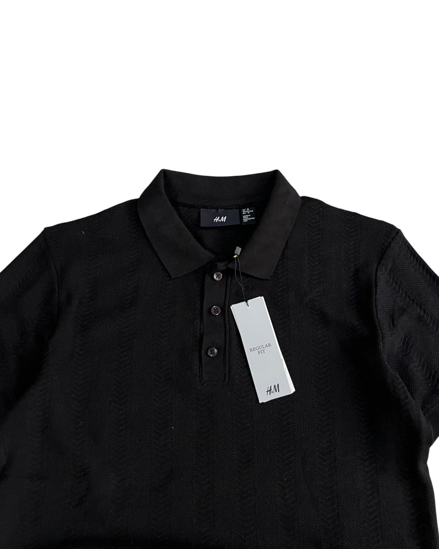 Knitted Cotton T-shirt - Black