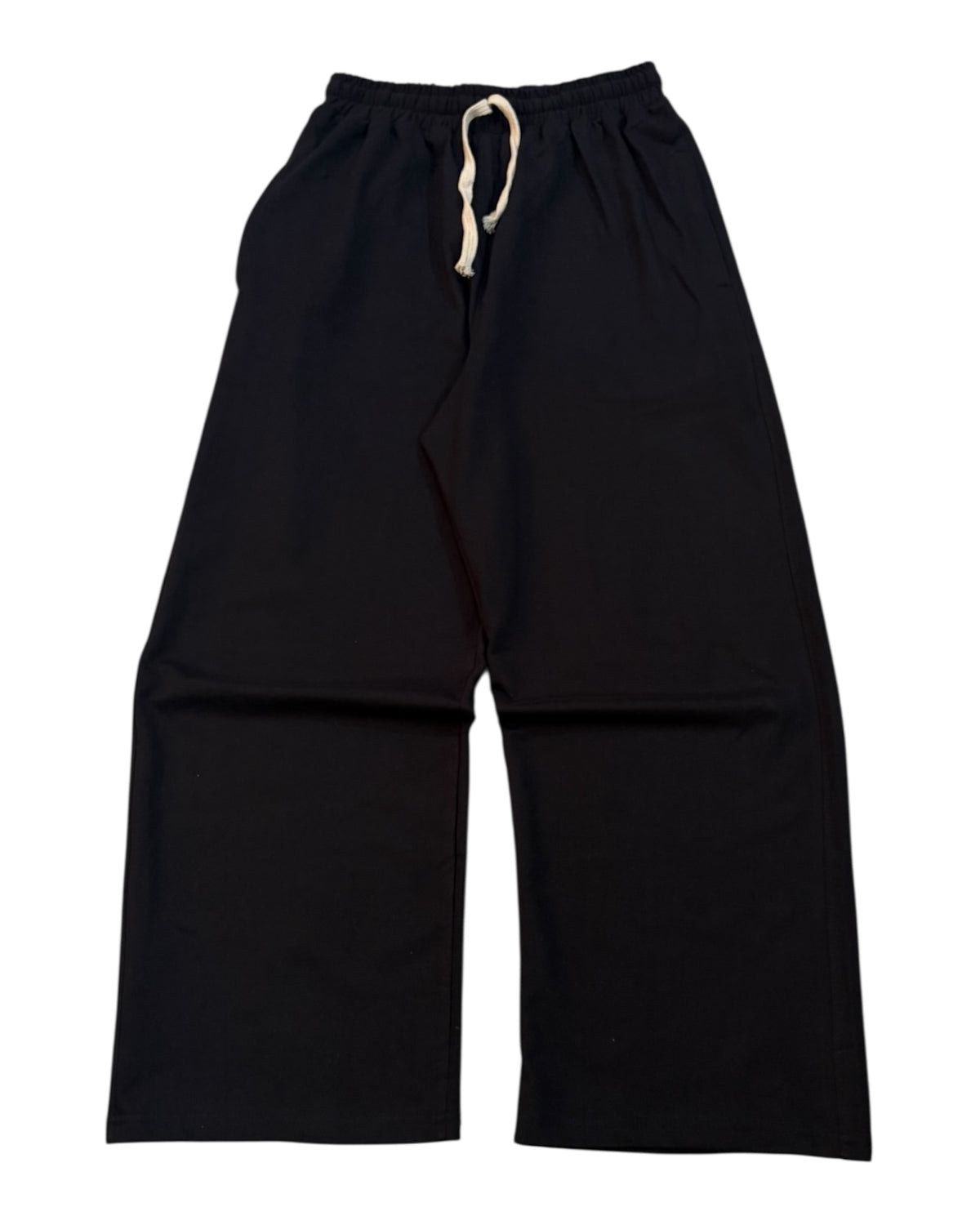 Baggy Cotton Sweatpants 300 GSM - Black
