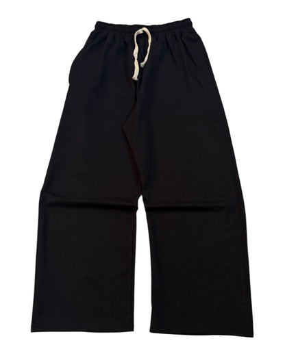 Baggy Cotton Sweatpants 300 GSM - Black