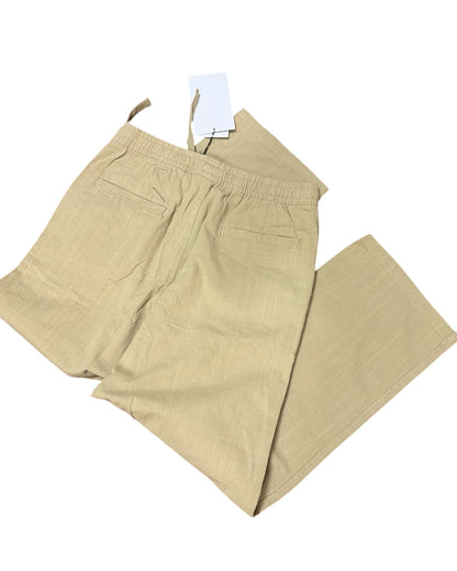 Linen Baggy Pants - Wheat