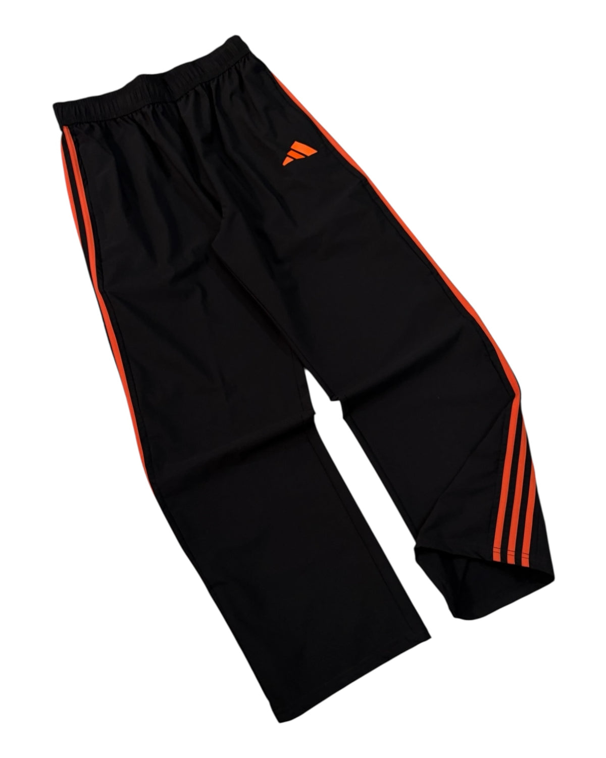 Relaxed Baggy Stripes Track Pant - Black/Orange