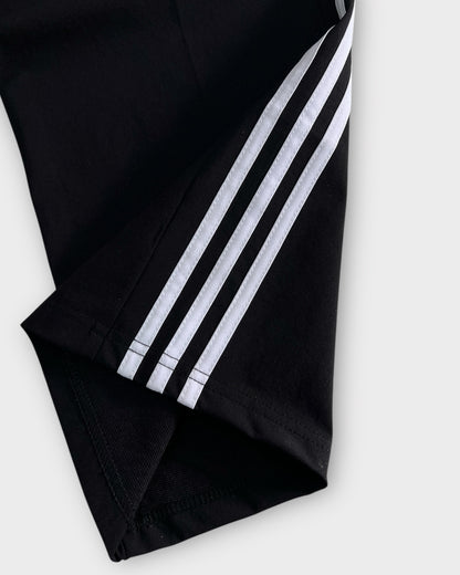 Baggy 3 Stripes Track Pant - Black/White