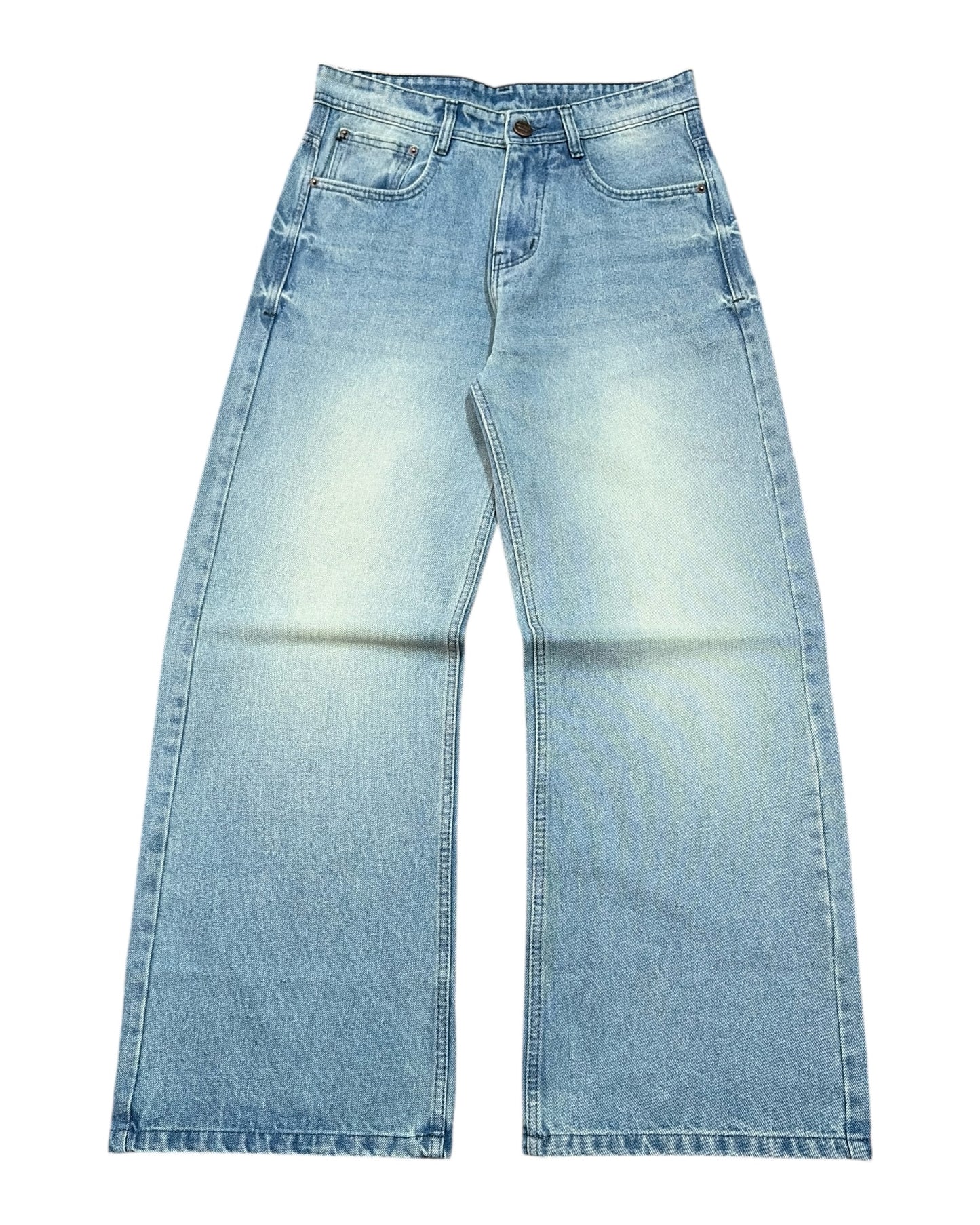 Blue Ocean Faded Wide Fit Jeans