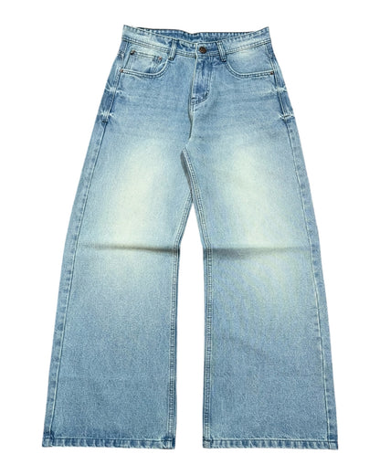 Blue Ocean Faded Wide Fit Jeans