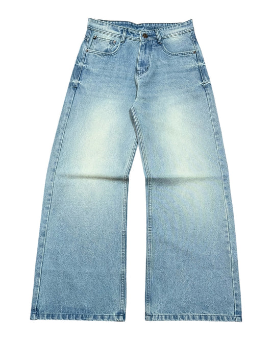 Blue Ocean Faded Wide Fit Jeans
