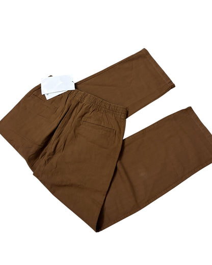 Linen Baggy Pants - Brown