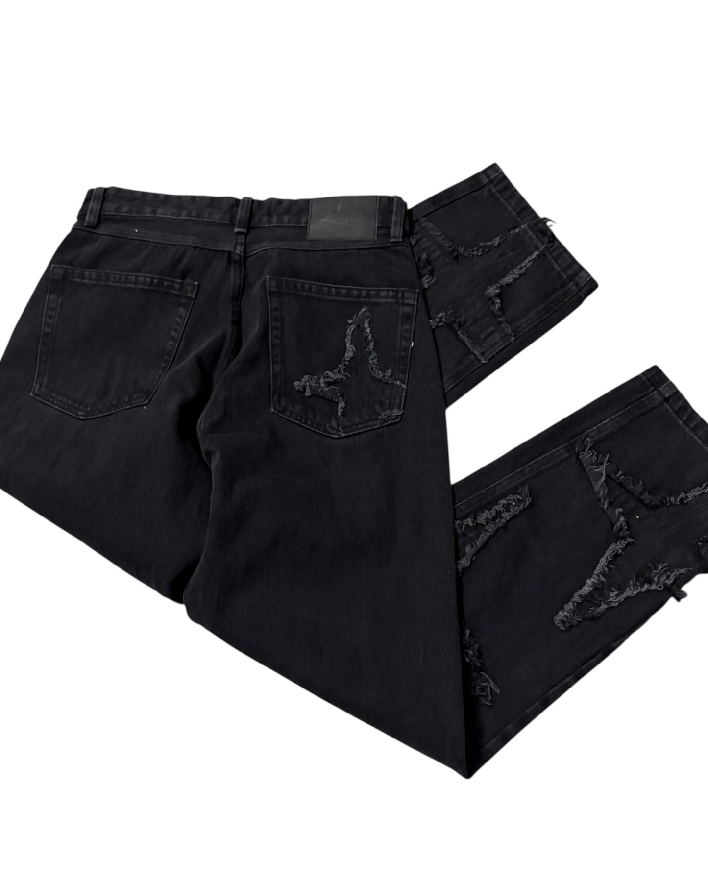 Original Star Frayed Baggy Jeans - Black