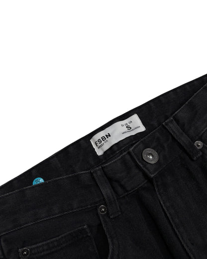 Original Star Frayed Baggy Jeans - Black