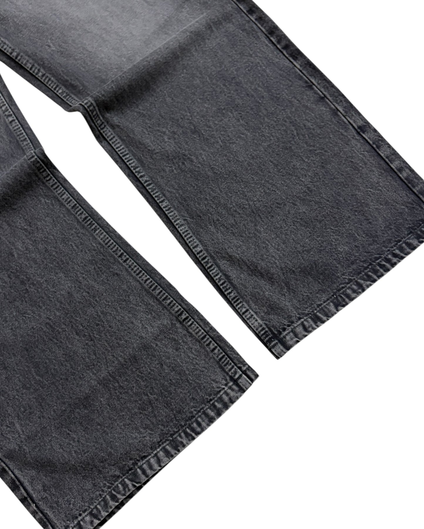Dark Grey Faded Wide Jeans