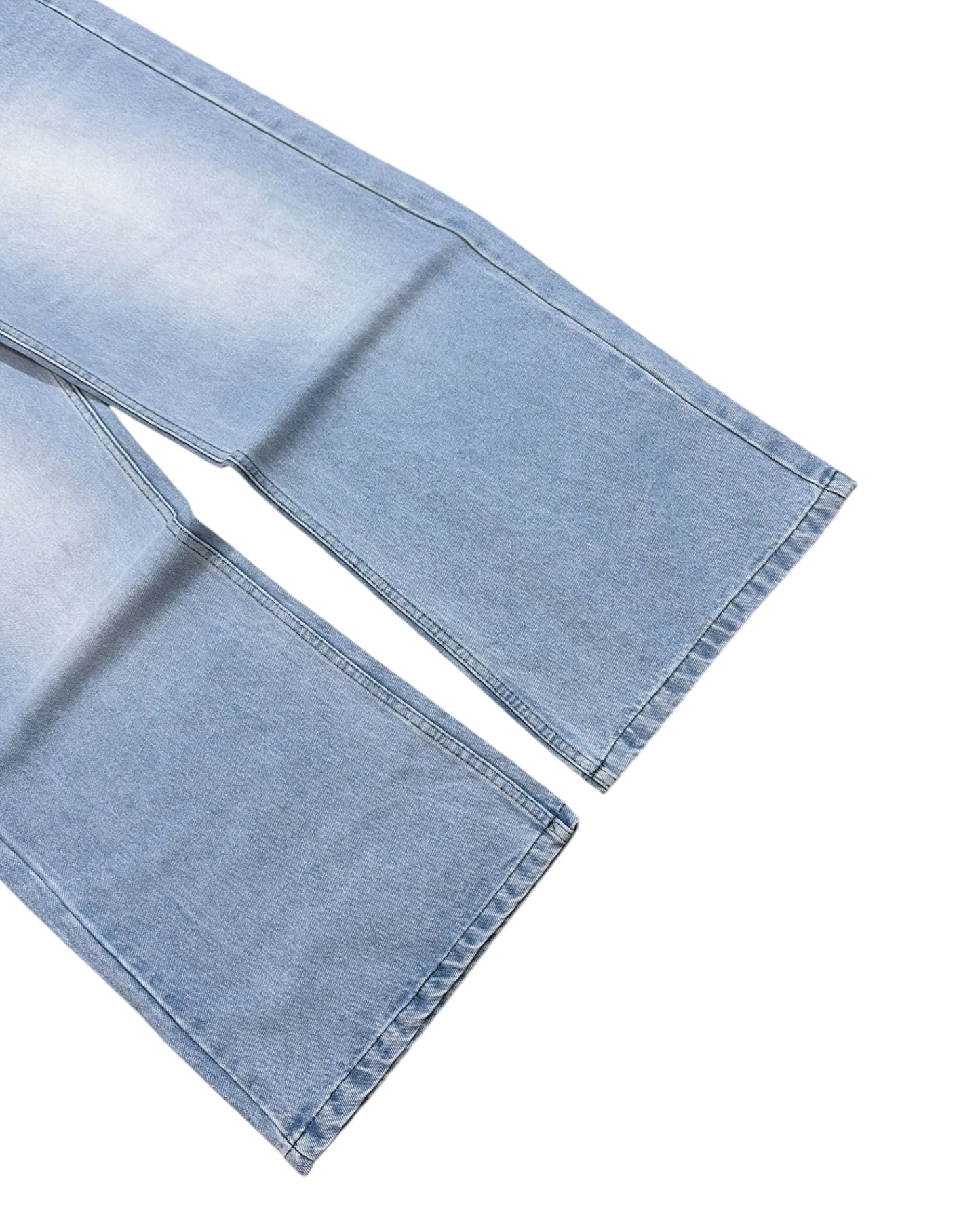 Sky Blue Baggy Wide Fit Jeans