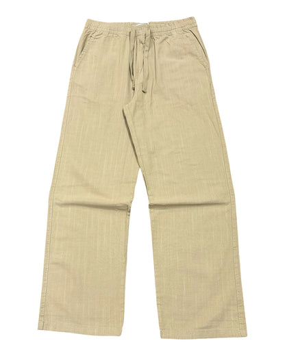Linen Baggy Pants - Wheat