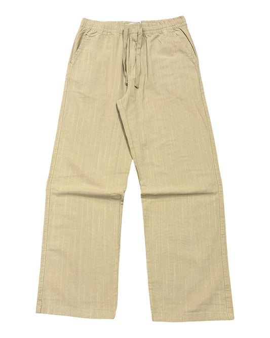 Linen Baggy Pants - Wheat
