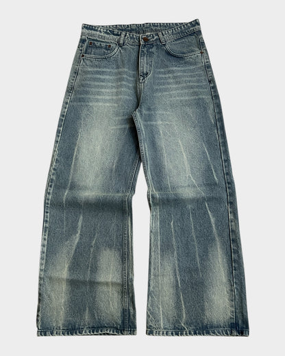Vintage Sky Wash Baggy Wide Denim