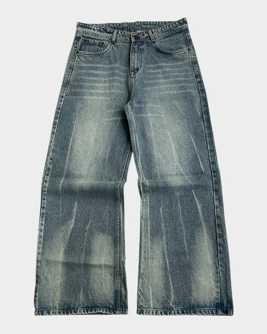 Vintage Sky Wash Baggy Wide Denim