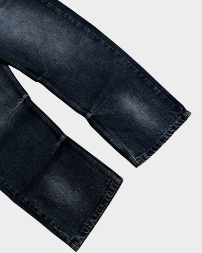 Midnight Black Fade Baggy Denim