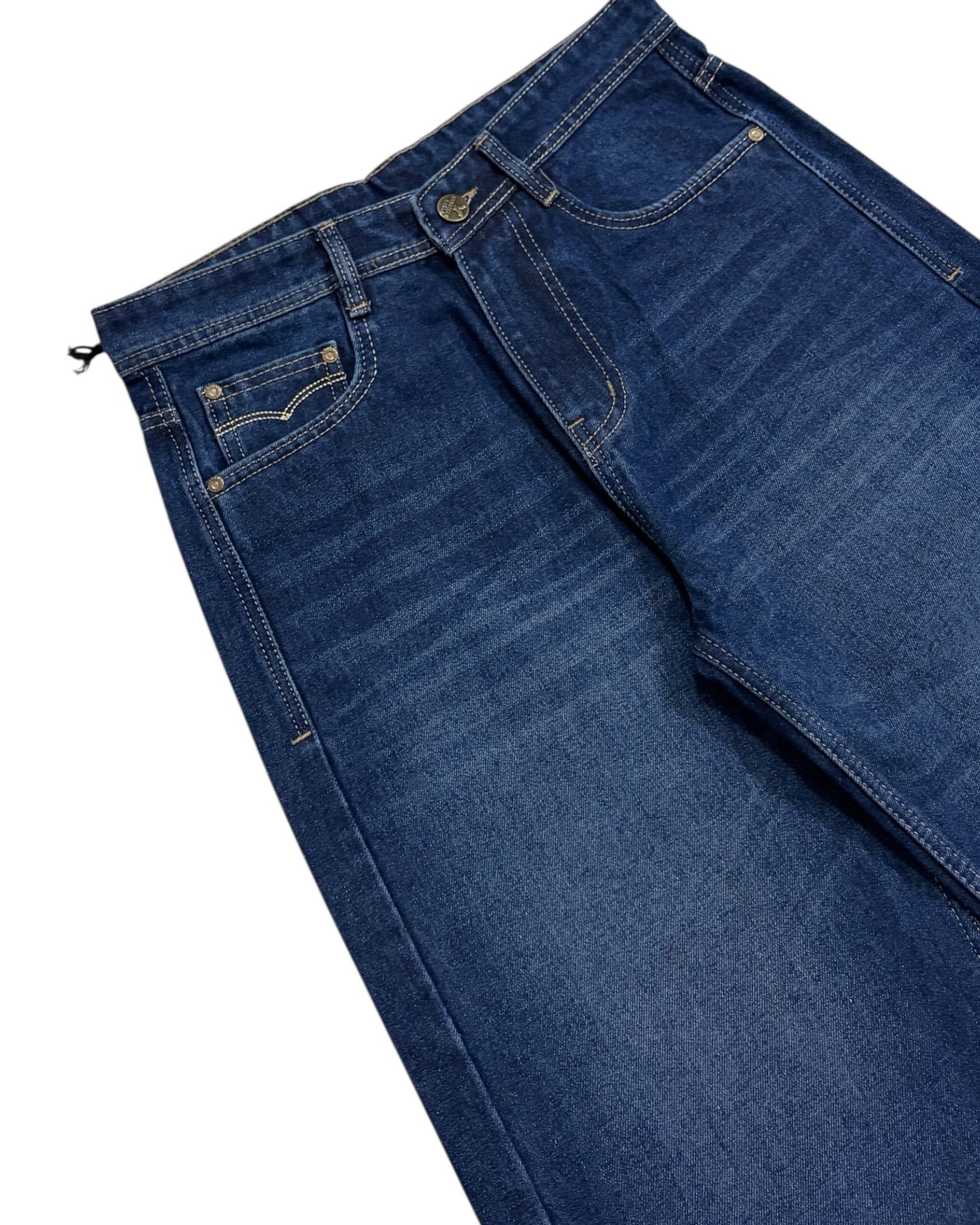 Indigo Wash Baggy Wide Fit Jeans