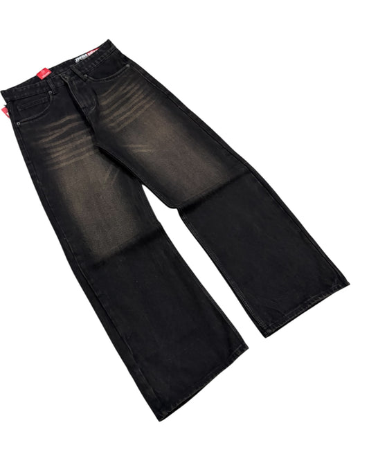 Dusty Black Baggy Wide Fit Jeans