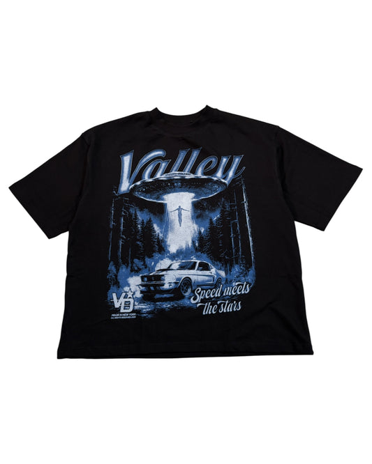 Boxy Fit Half Sleeve T-shirt - Blue Valley