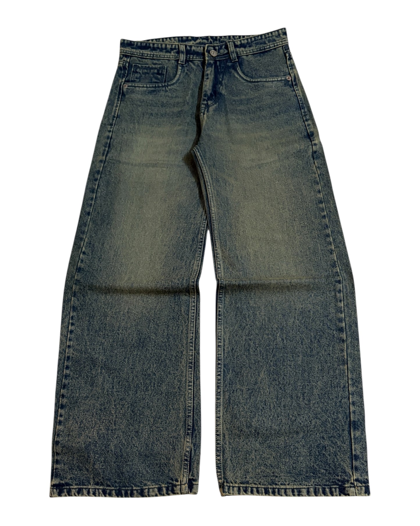 Dirty Vintage Wash Wide Fit Jeans