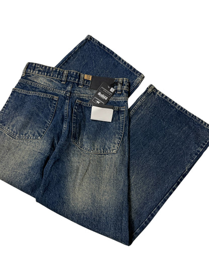 Dark Blue Vintage Wide Fit Jeans