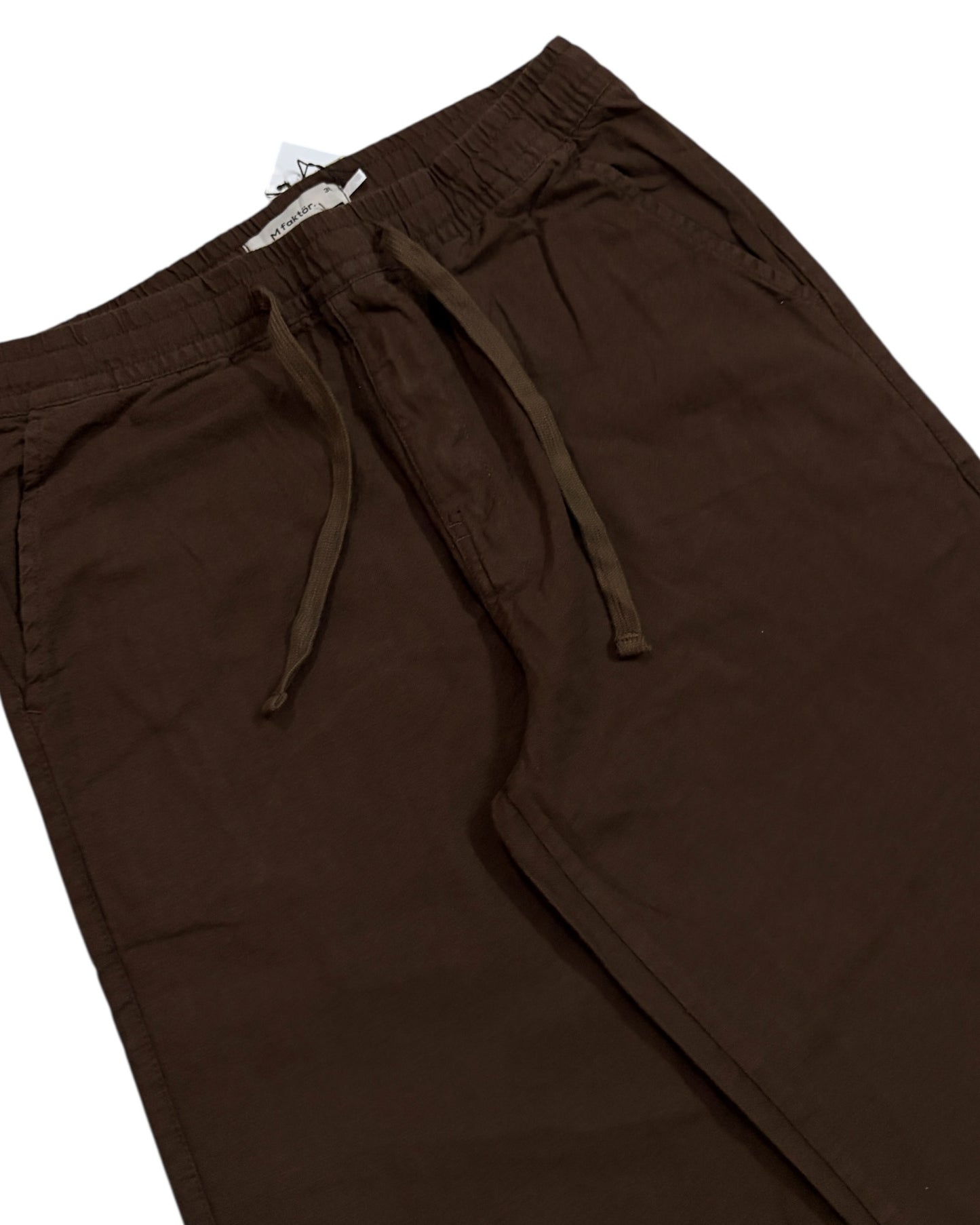 Linen Baggy Pants - Dark Brown