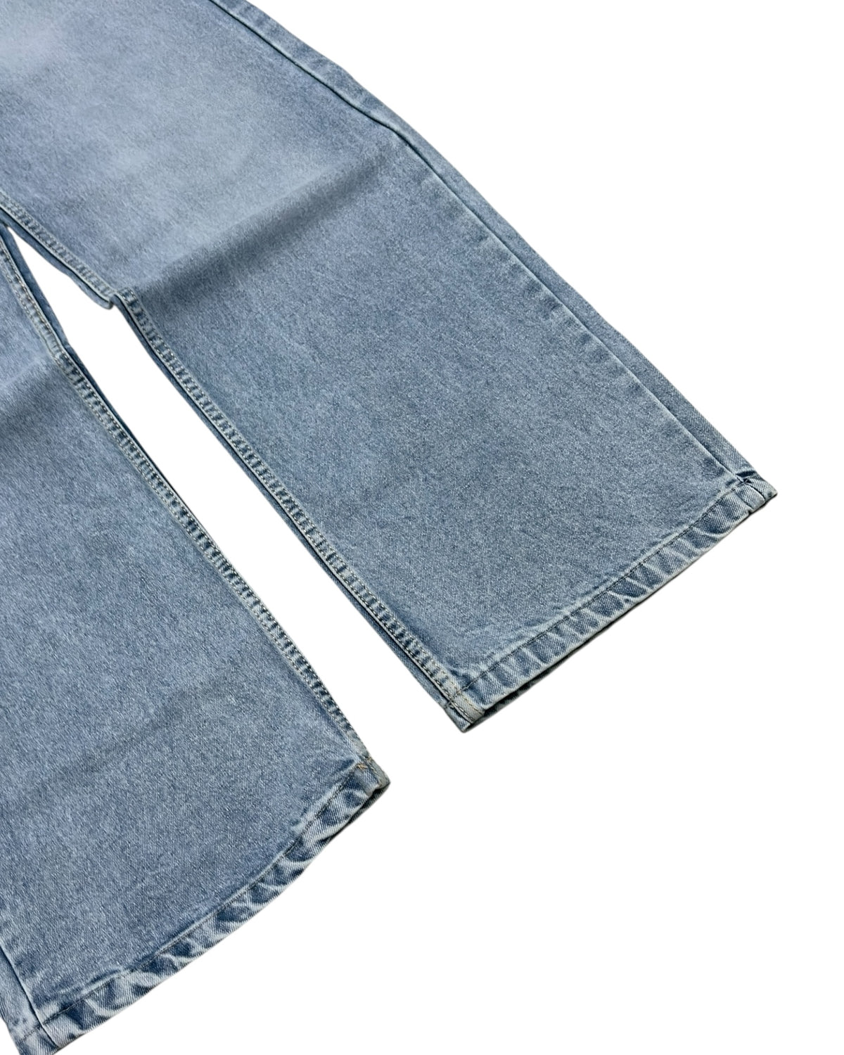 Light Blue Stone Wash Baggy Wide Fit Jeans