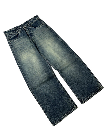 Smoky Vintage Wash Wide Fit Denim
