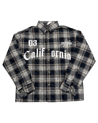 Dusty Check Boxy Shirt - Blue