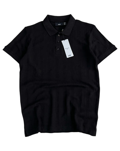 Knitted Cotton T-shirt - Black