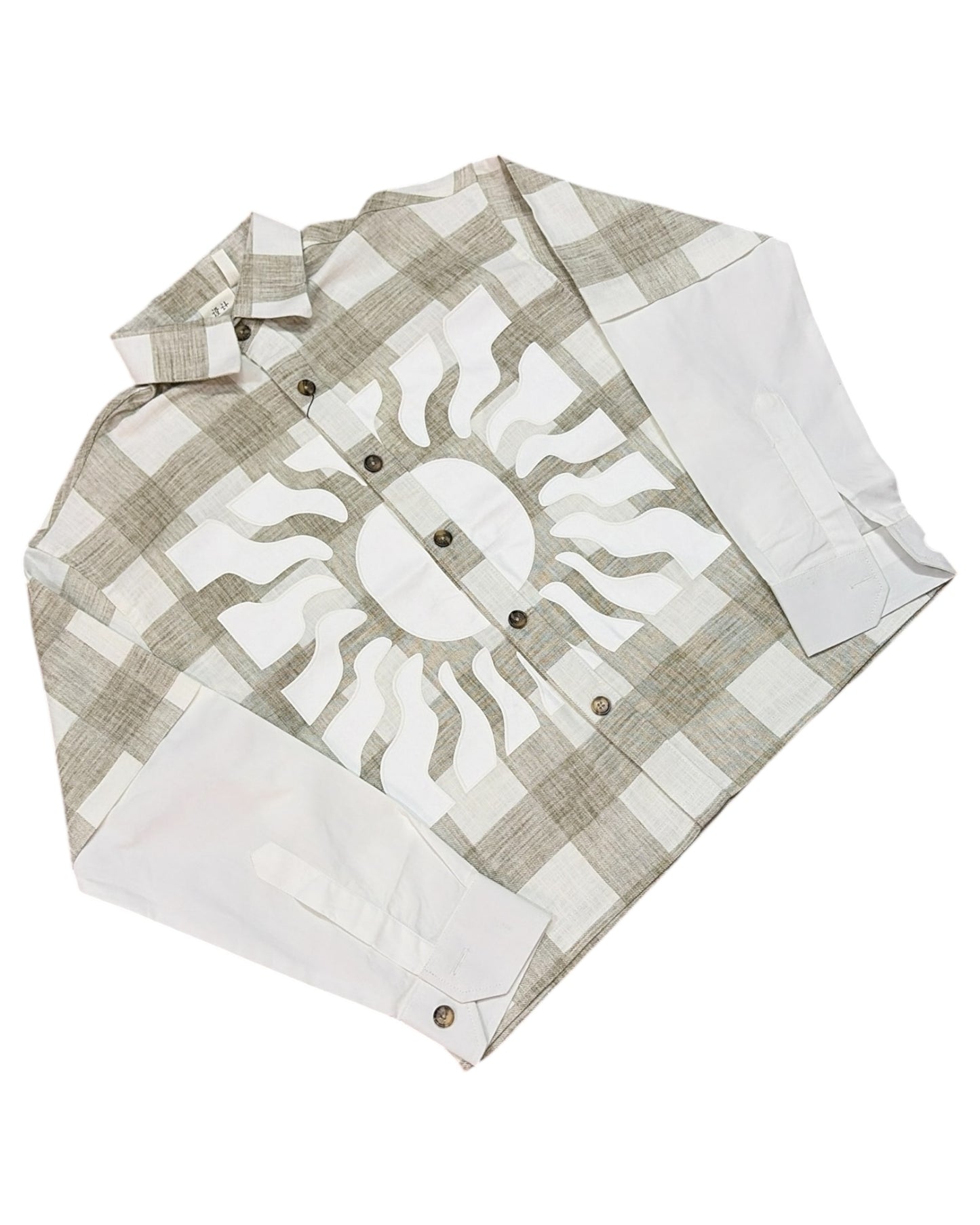 Solar Grid Boxy Fit Shirt  - Green