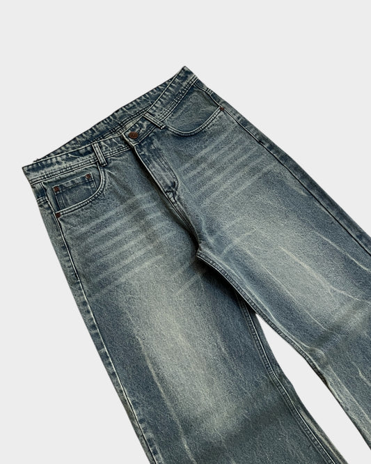 Vintage Sky Wash Baggy Wide Denim
