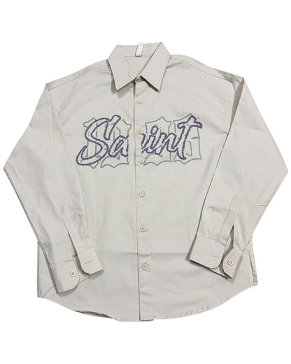 Saint Heavy Loose Baggy Shirt - Off-White