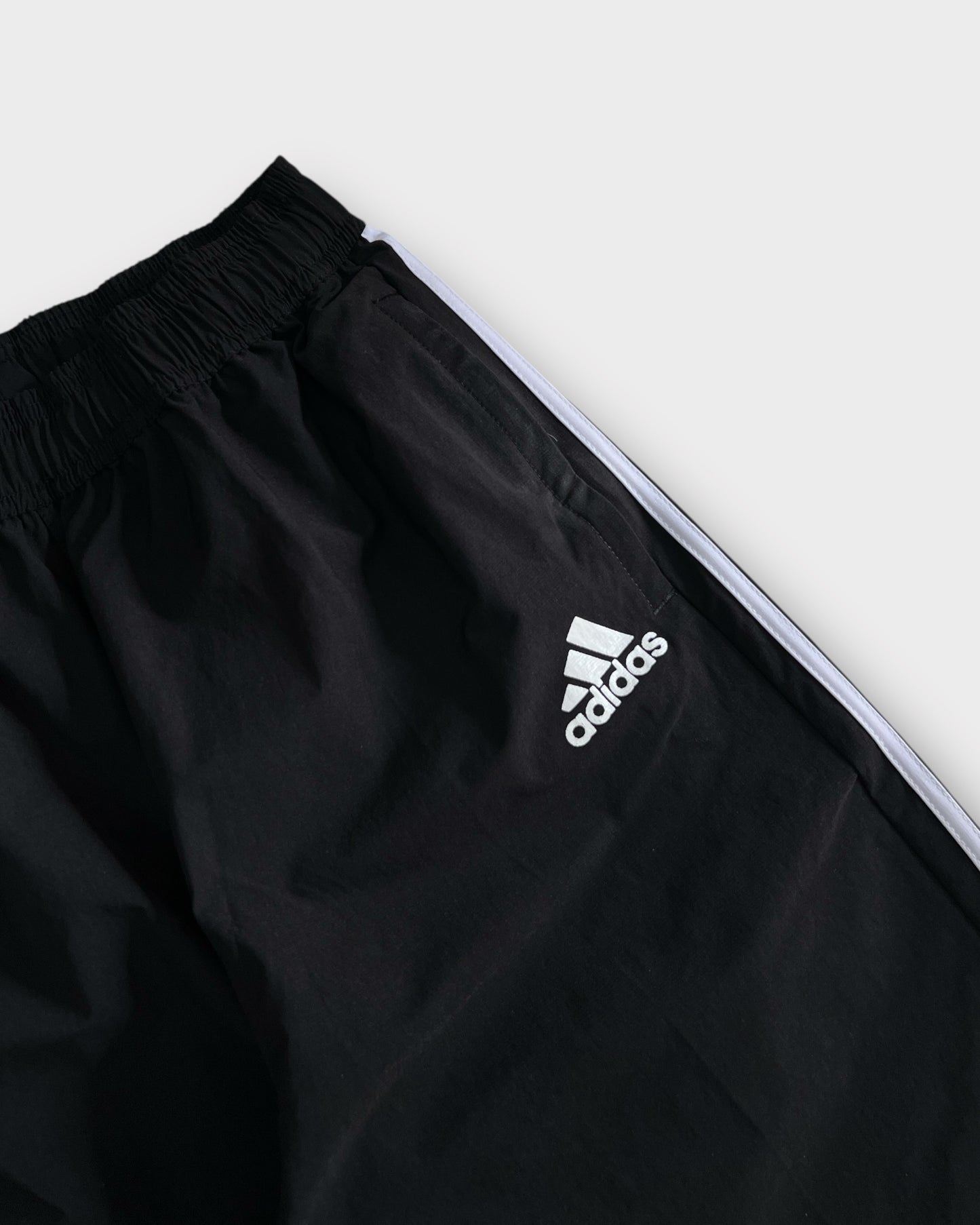 Baggy 3 Stripes Track Pant - Black/White