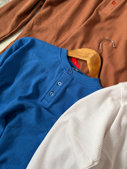 Henley Boxy Waffle Tee
