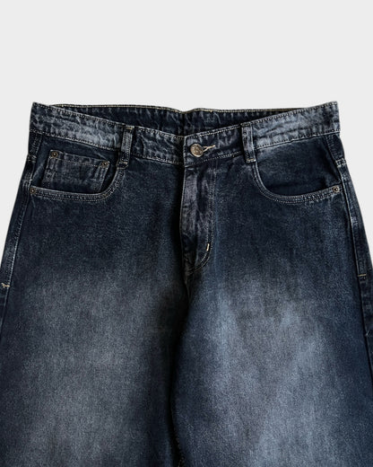 Black Onyx Fade Baggy Wide Denim